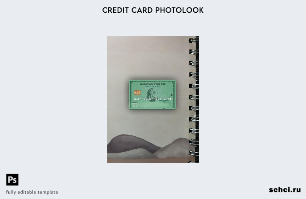 цифровая загрузка USA Heritage Bank AMEX Green Card фотоизображение переднего ша